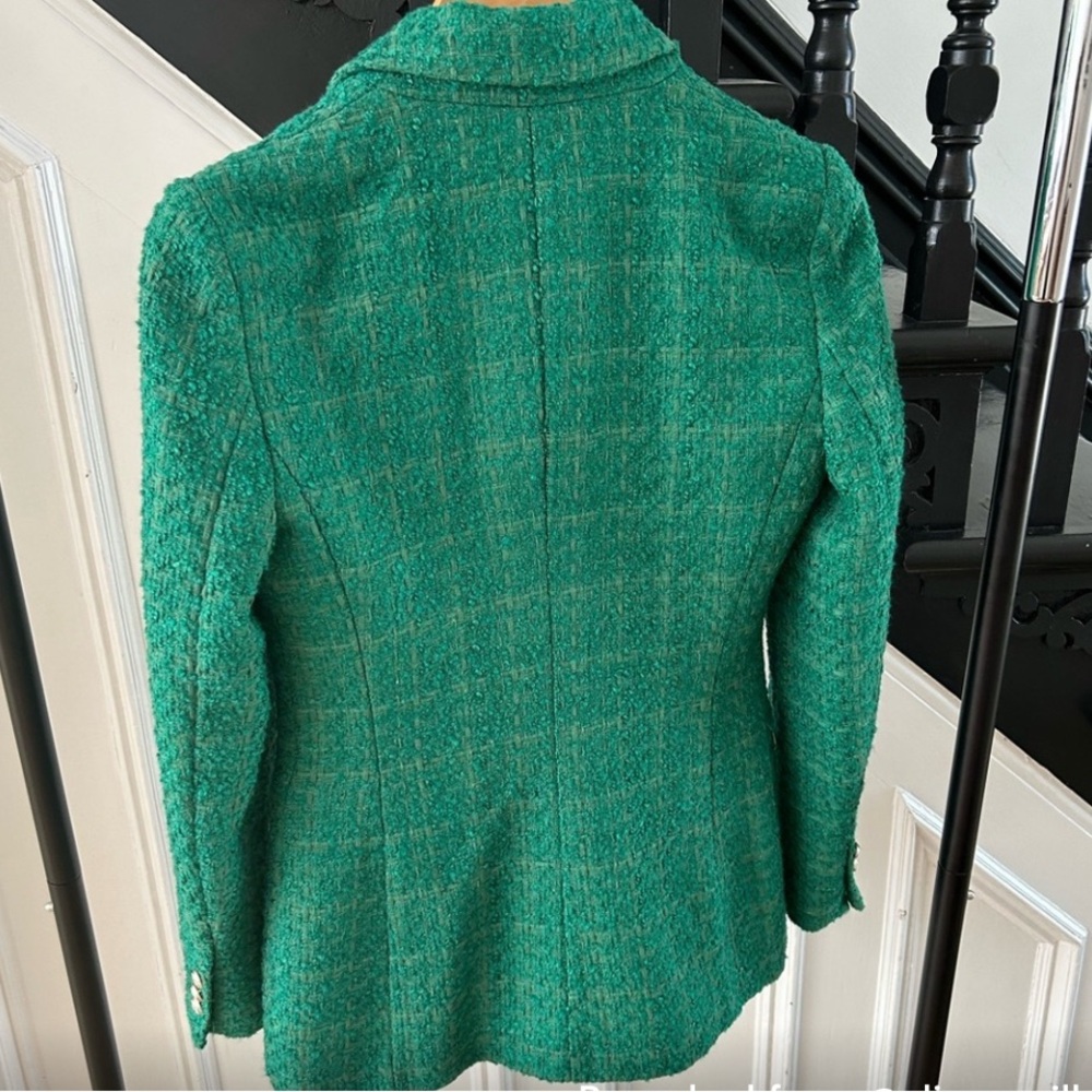 Zara Green Double-Breasted Blazer - Picture 4 of 9